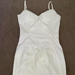 Tigermist white faux leather dress